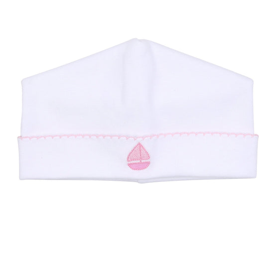 Sweet Sailing Pink Embroidered Hat - Magnolia BabyHat