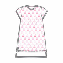  Sweet Sailing Pink Women's Night Short Sleeve Shirt - Magnolia BabyNight Shirt