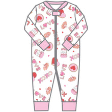  Sweet Valentine Zip Pajamas - Magnolia BabyZipper Pajamas