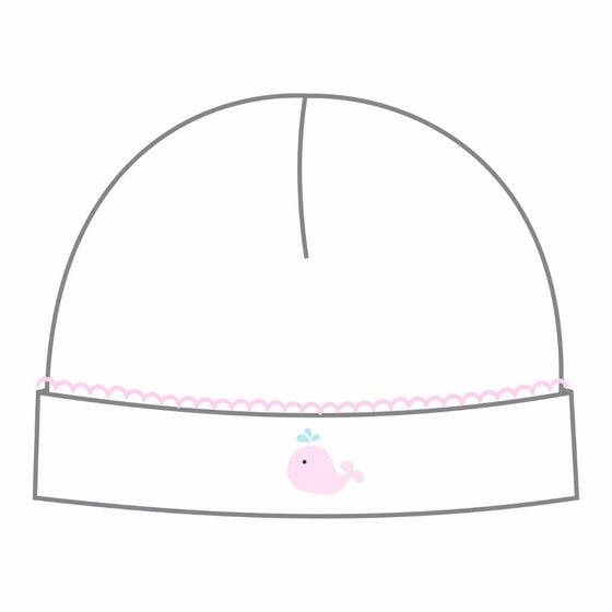 Sweet Whales Pink Embroidered Hat - Magnolia BabyHat