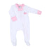 Sweet Whales Pink Embroidered Zip Footie - Magnolia BabyFootie