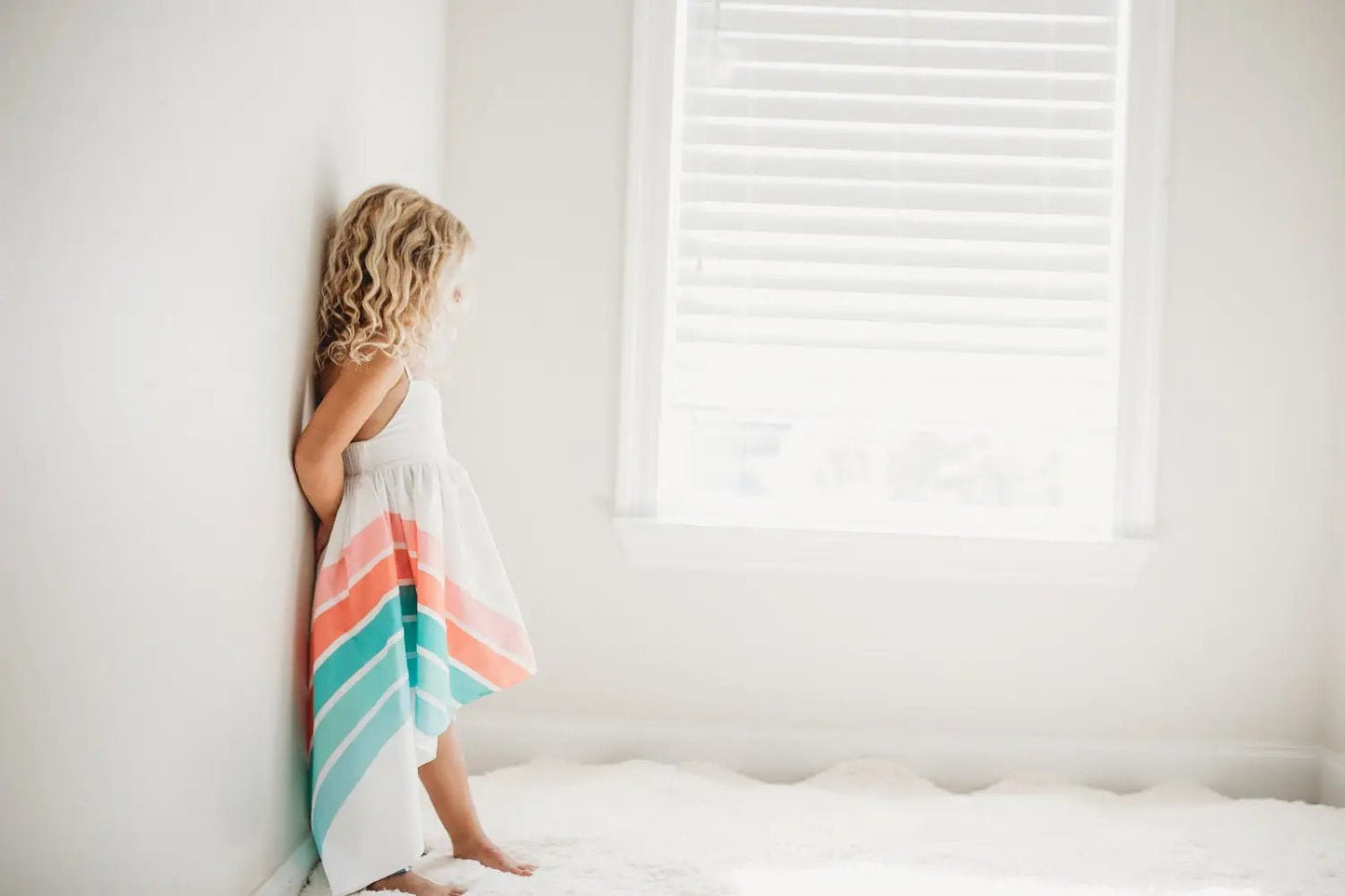 Teal Rainbow Hi - Lo Dress - Magnolia BabyDress