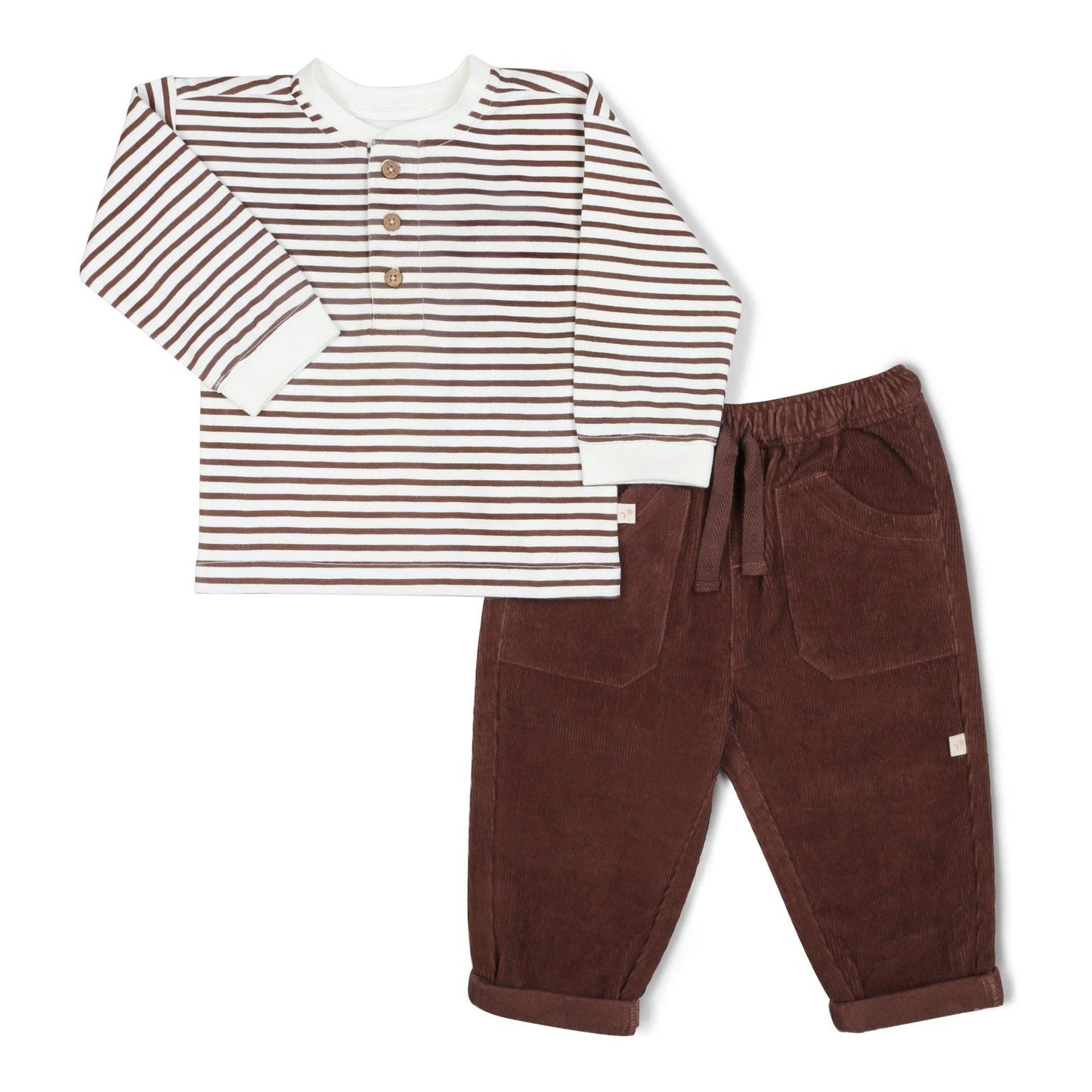 Tee & Corduroy Pant Set - Plum - Magnolia BabyPant Set