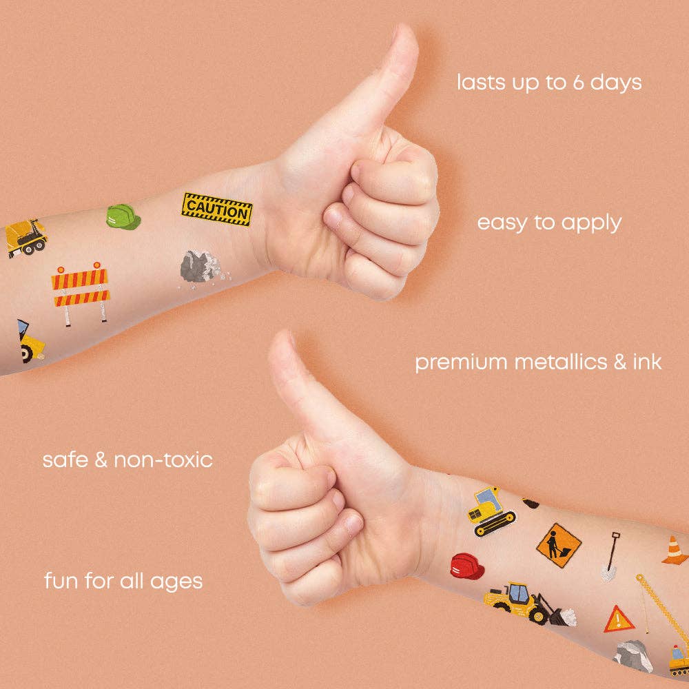 Temporary Tattoos - Metallic Construction - Magnolia BabyTemporary Tattoos