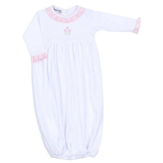 Tessa's Classics Embroidered Ruffle Gathered Gown - Magnolia BabyGown
