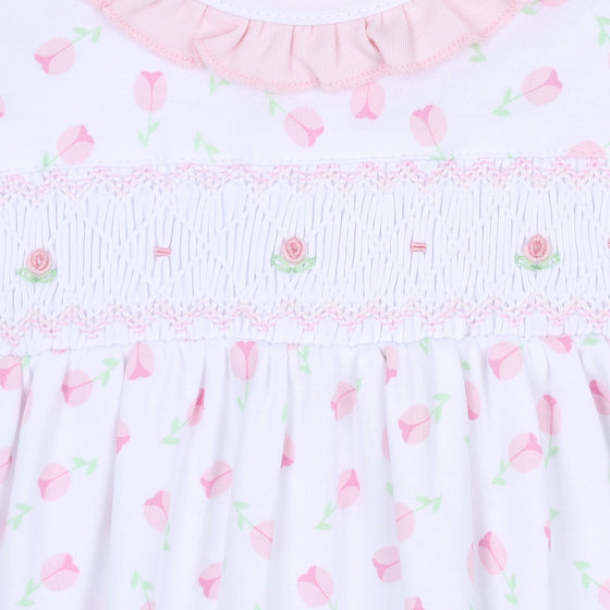 Tessa's Classics Pink Smocked Print Ruffle Diaper Cover Set - Magnolia BabyDiaper Cover