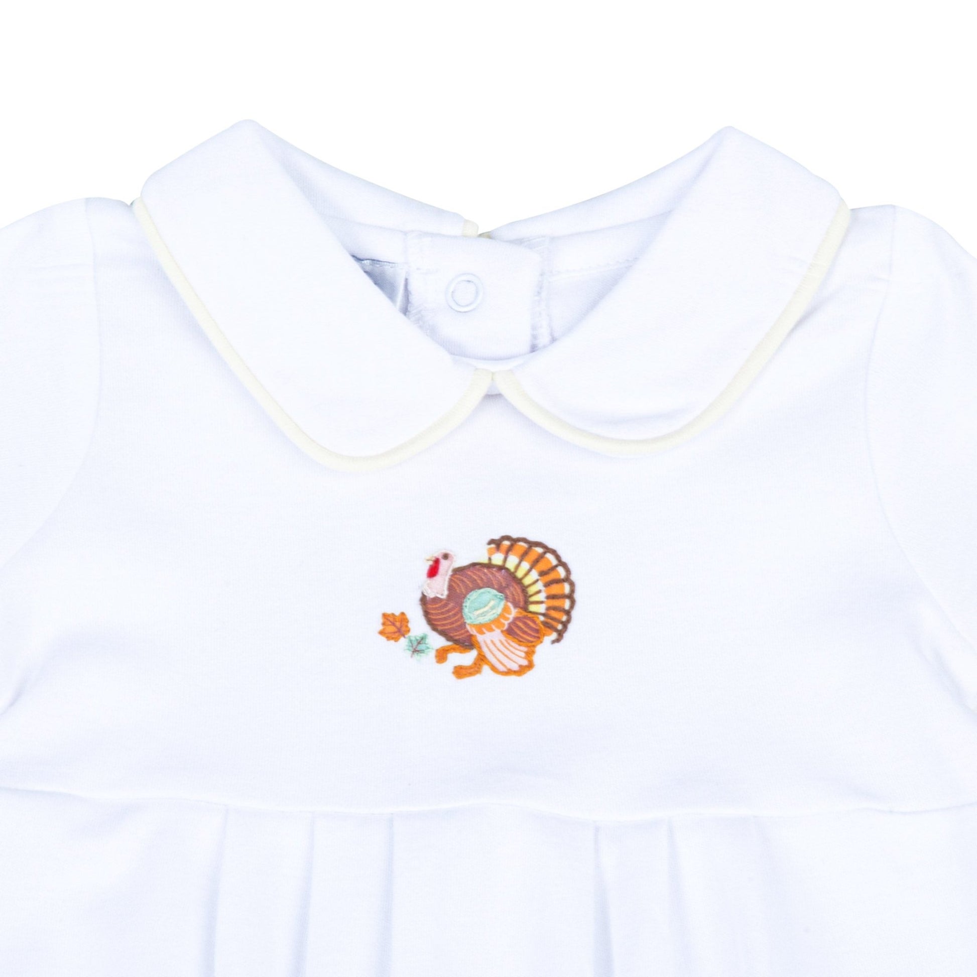 Thanksgiving Blessings Embroidered Collared Boy Bubble - Magnolia BabyBubble