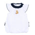 Tiger Football Navy - Orange Embroidered Ruffle Flutters Bubble - Magnolia BabyBubble