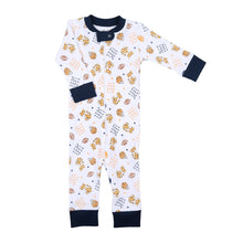 Tiger Football Navy-Orange Zipper Pajamas - Magnolia BabyZipper Pajamas