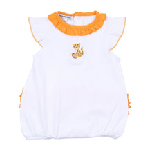  Tiger Football Orange-Purple Embroidered Ruffle Flutters Bubble - Magnolia BabyBubble