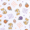 Tiger Football Orange-Purple Women's 2pc Set Pajamas - Magnolia Baby2pc Set Pajamas