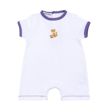  Tiger Football Purple-Gold Embroidered Short Playsuit - Magnolia BabyShort Playsuit