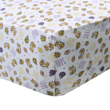  Tiger Football Purple-Gold Printed Crib Sheet - Magnolia BabyCrib Sheets