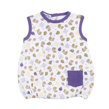  Tiger Football Purple-Gold Printed Sleeveless Boy Bubble - Magnolia BabyBubble
