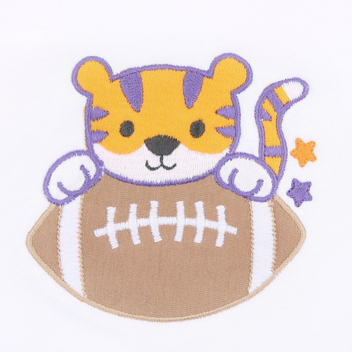 Tiger Football Short Set - Orange/Purple - Magnolia BabyShort Set