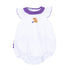 Tiger Pride Embroidered Ruffle Bubble - Purple Gold - Magnolia BabyBubble