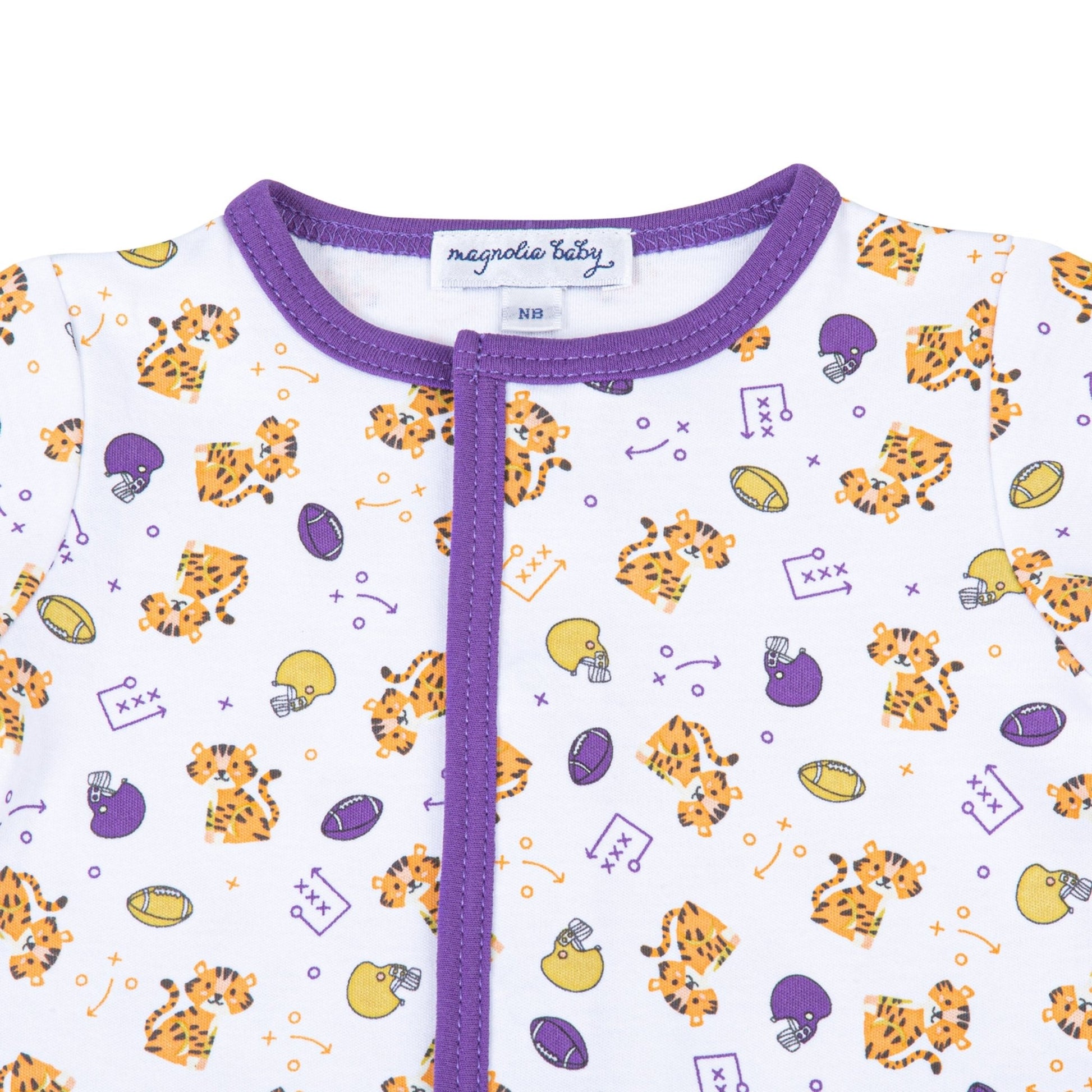 Tiger Pride Print Converter - Purple Gold - Magnolia BabyConverter Gown