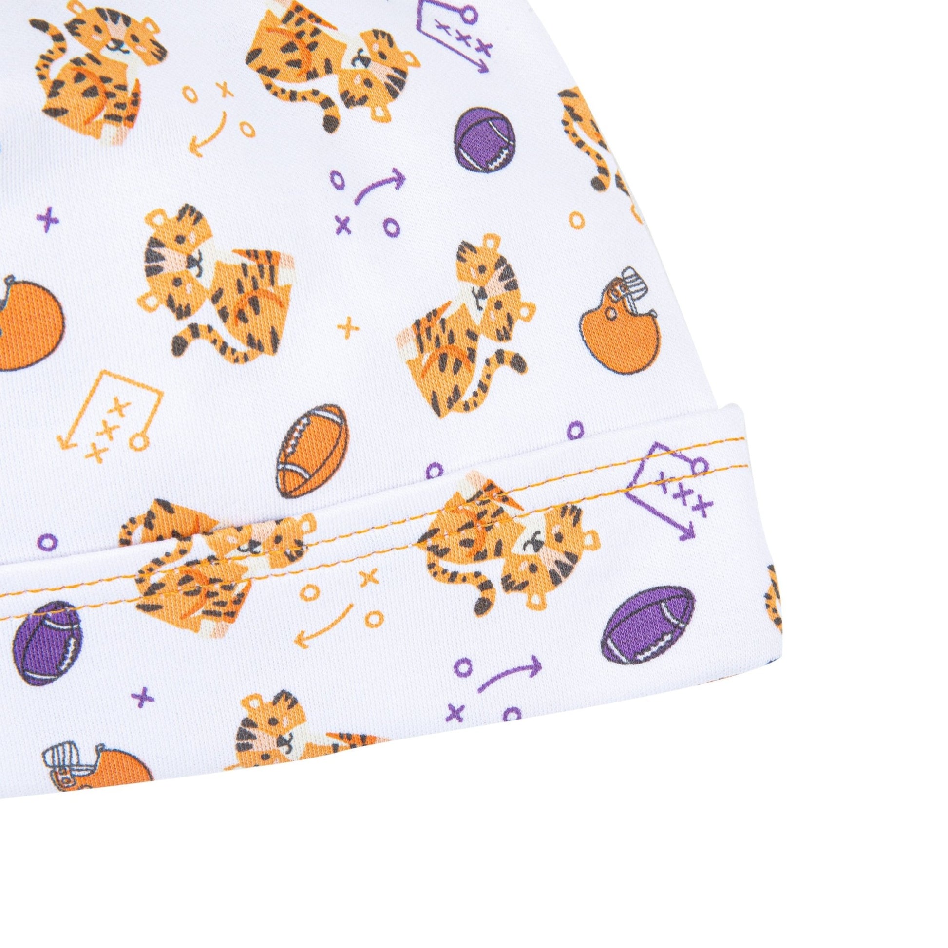 Tiger Pride Print Hat - Orange Purple - Magnolia BabyHat