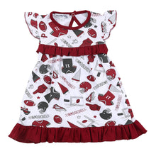  Touchdown Crimson-Grey Dress - Magnolia BabyDress