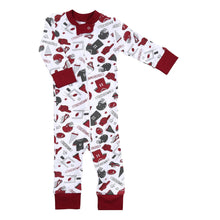  Touchdown Crimson-Grey Zipper Pajamas - Magnolia BabyZipper Pajamas