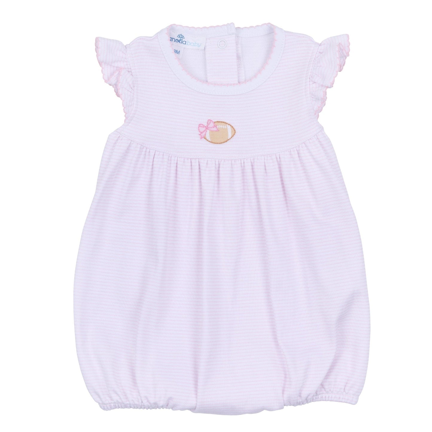 Touchdown Cutie Embroidered Bubble - Pink - Magnolia BabyBubble