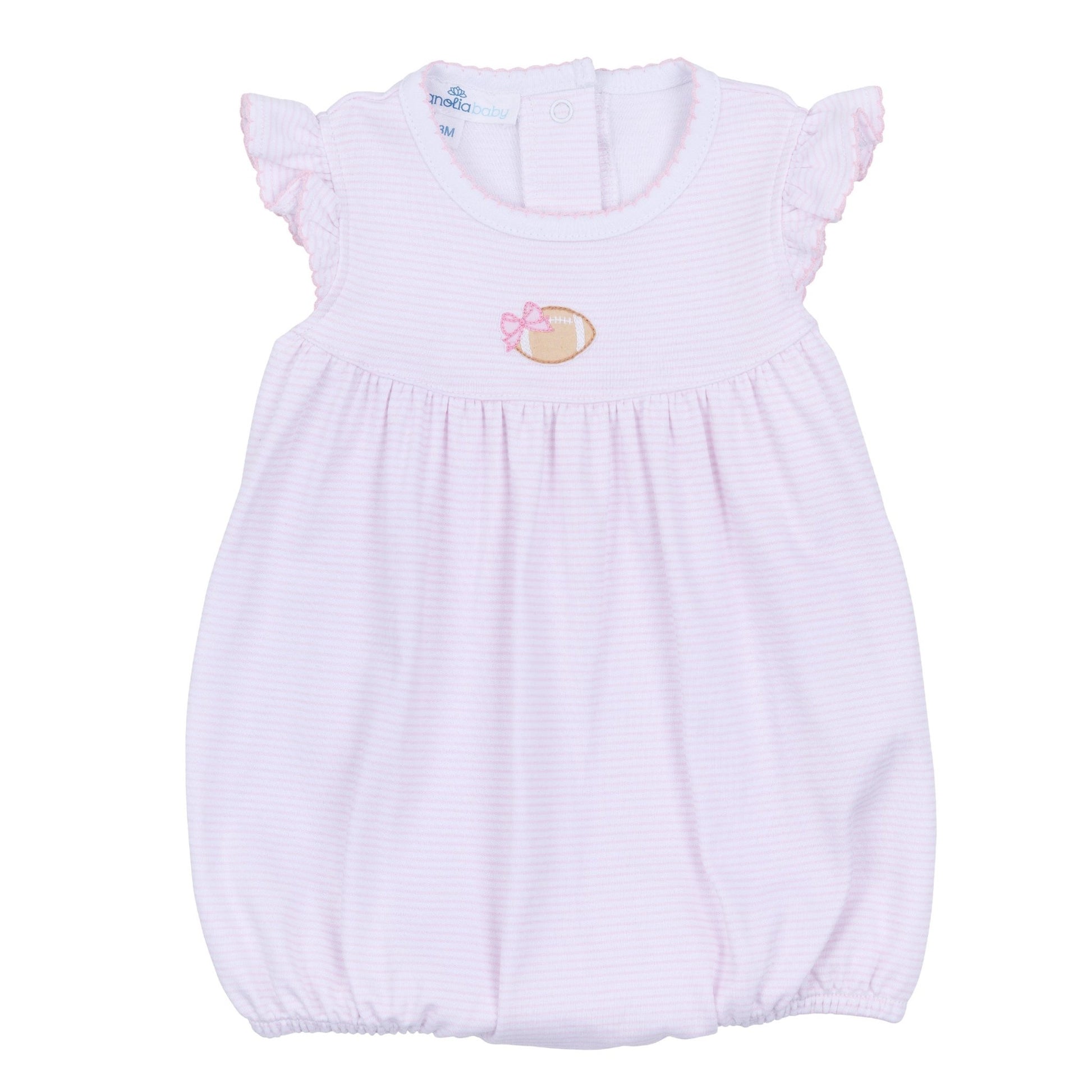 Touchdown Cutie Embroidered Bubble - Pink - Magnolia BabyBubble