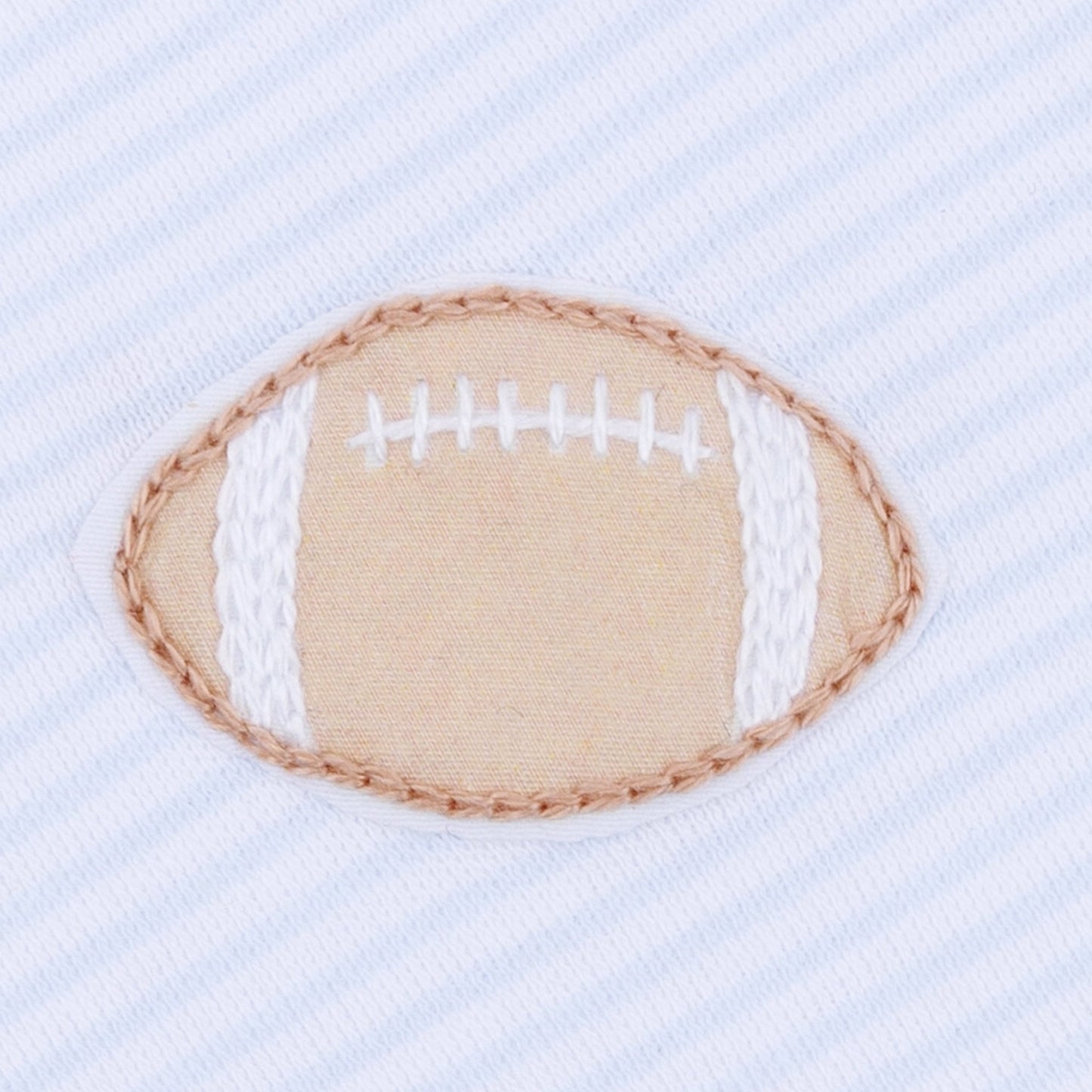 Touchdown Cutie Embroidered Footie - Light Blue - Magnolia BabyFootie