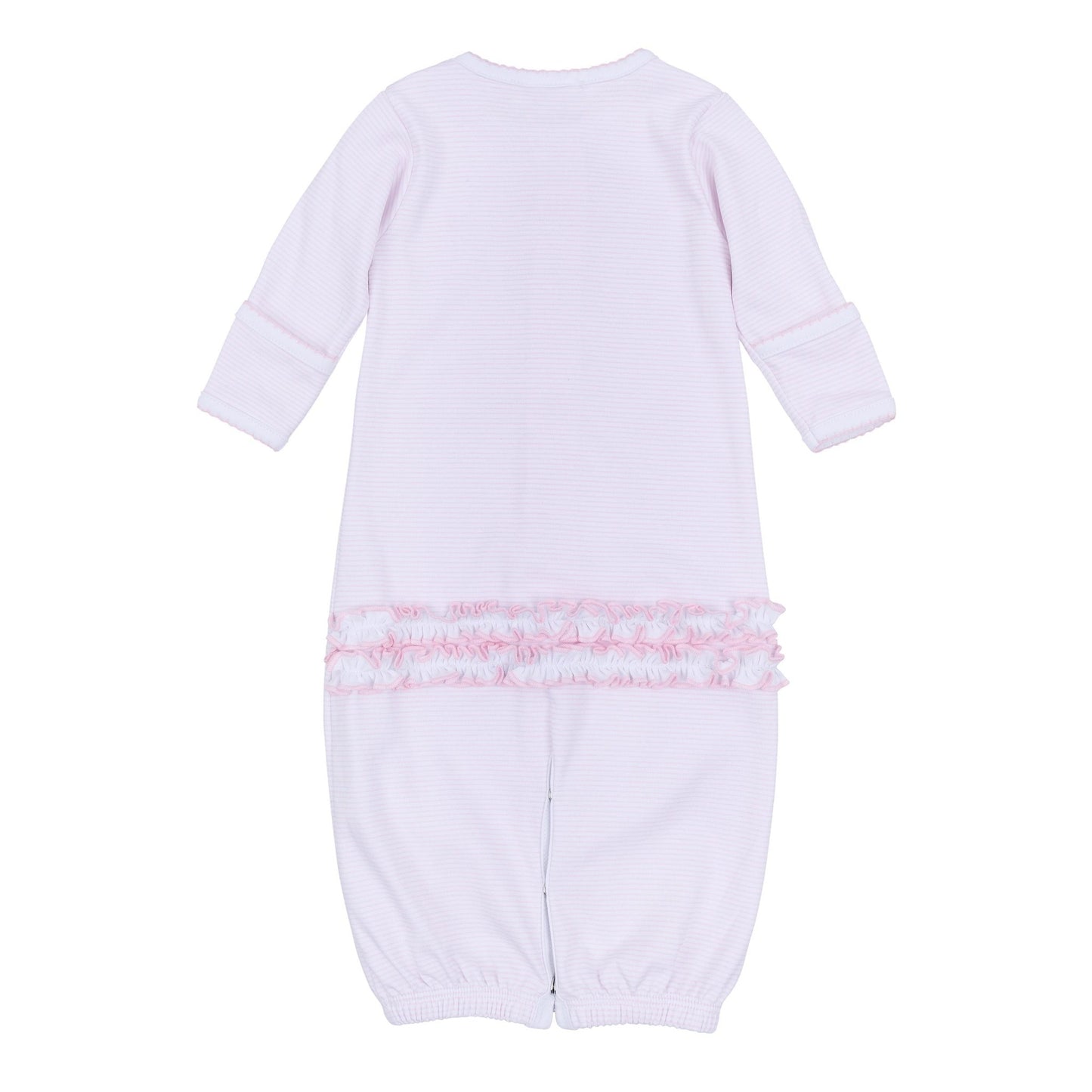 Touchdown Cutie Embroidered Ruffle Converter - Pink - Magnolia BabyConverter Gown