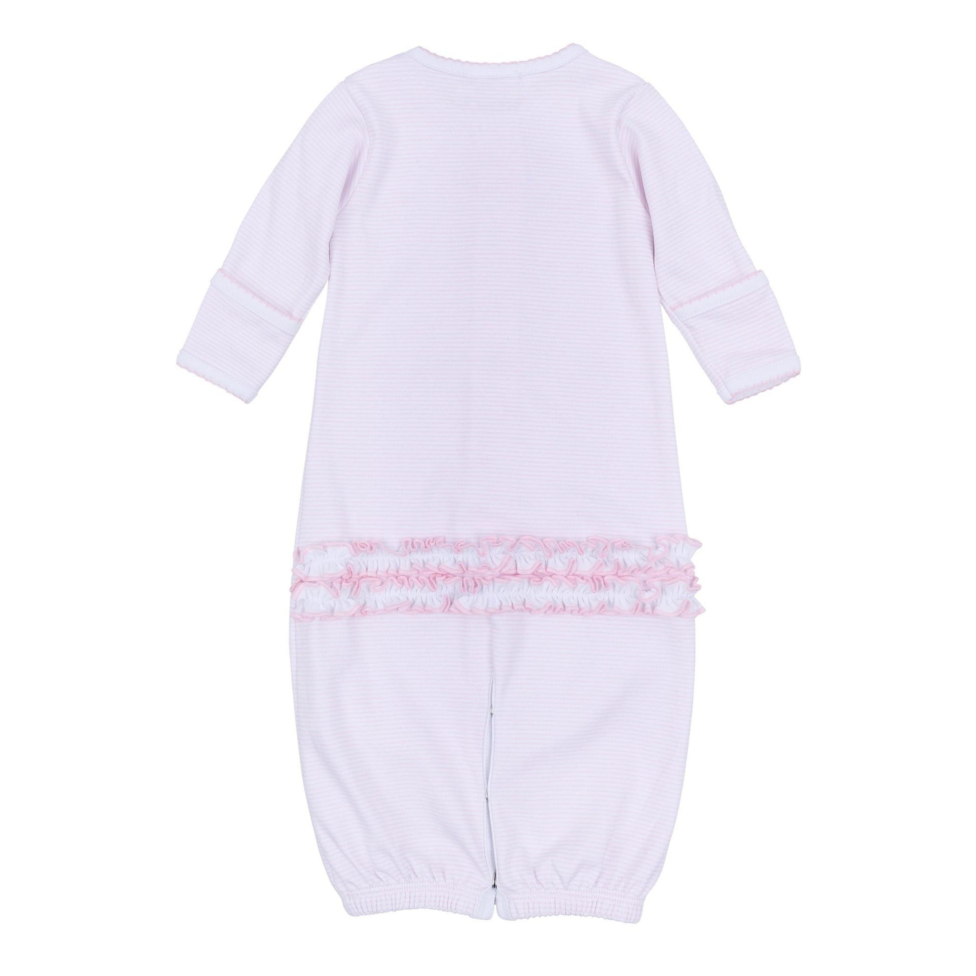 Touchdown Cutie Embroidered Ruffle Converter - Pink - Magnolia BabyConverter Gown
