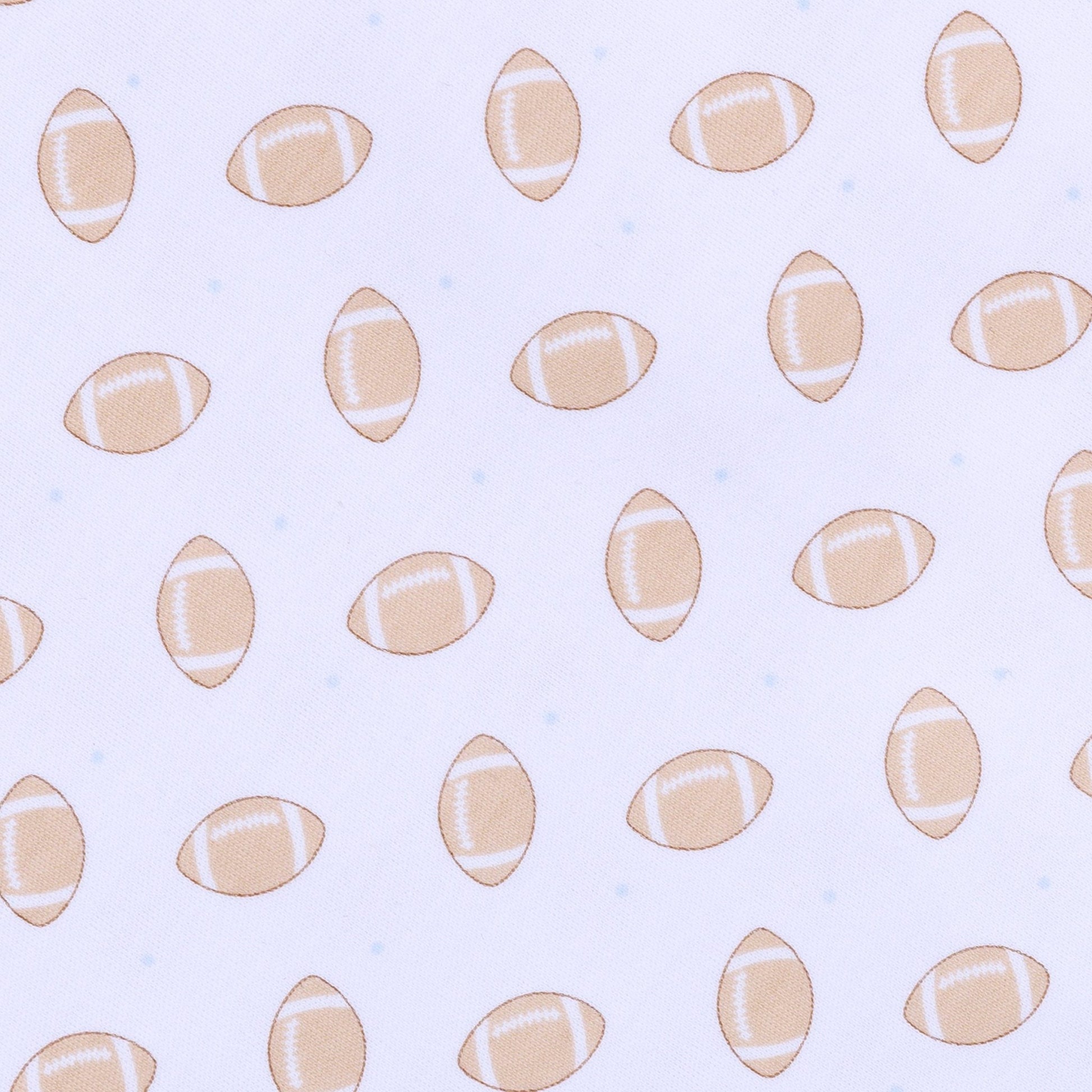 Touchdown Cutie Print Zip Footie - Light Blue - Magnolia BabyFootie