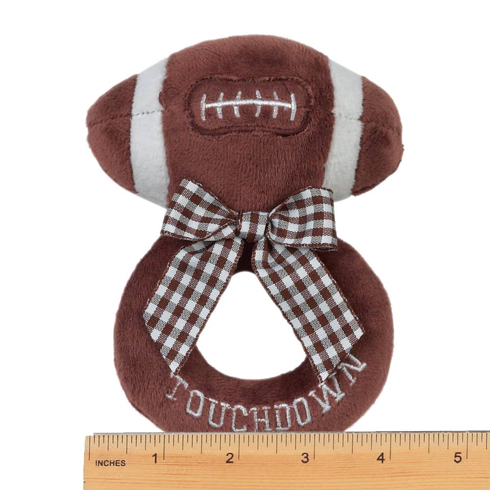 Touchdown Football Ring Rattle - Magnolia BabyRattle