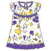 Touchdown Purple-Gold Dress - Magnolia BabyDress