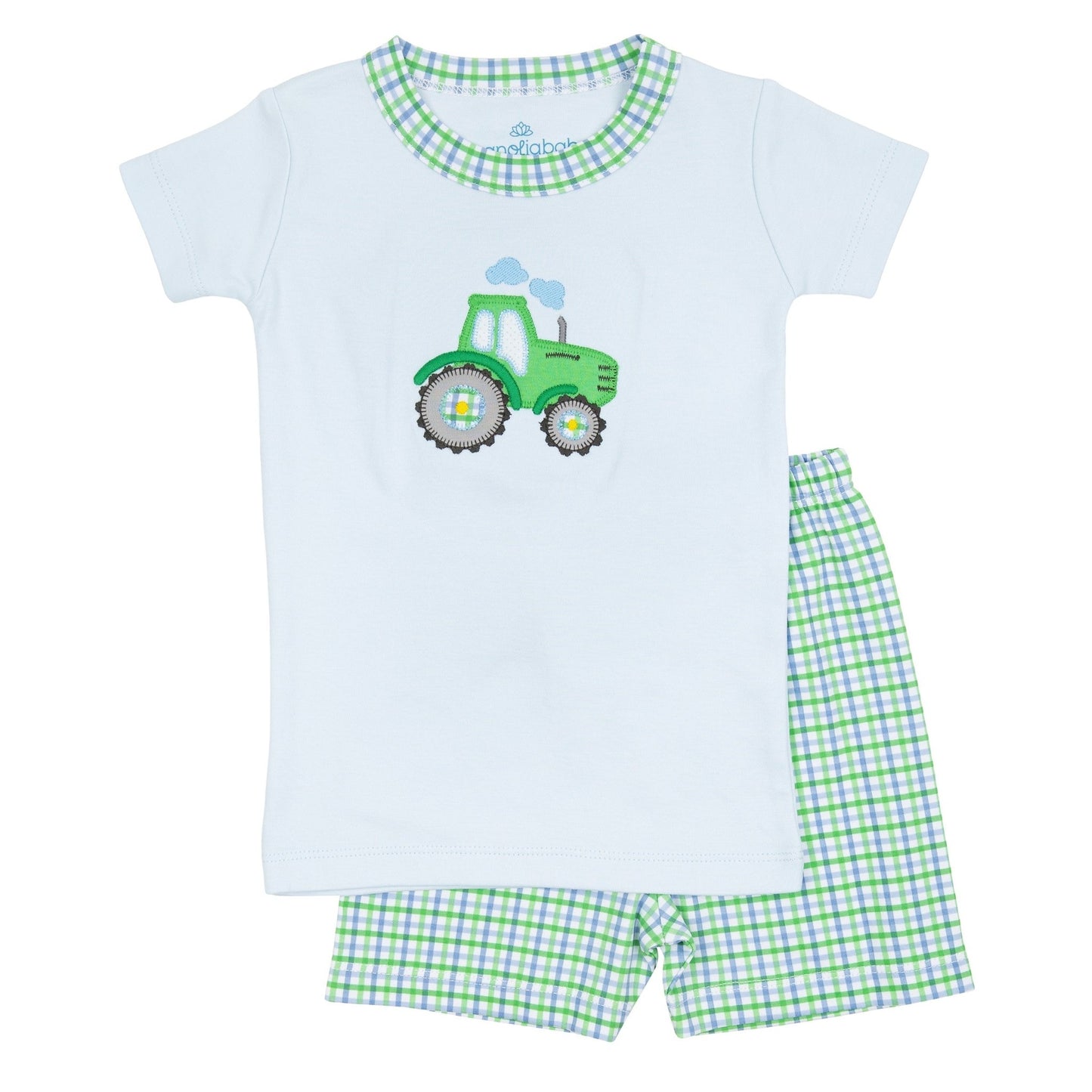 Tractor Tales Applique Short Pajamas - Magnolia BabyShort Pajamas