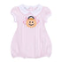 Trick or Treat Applique Collared Short Sleeve Bubble - Pink - Magnolia BabyBubble