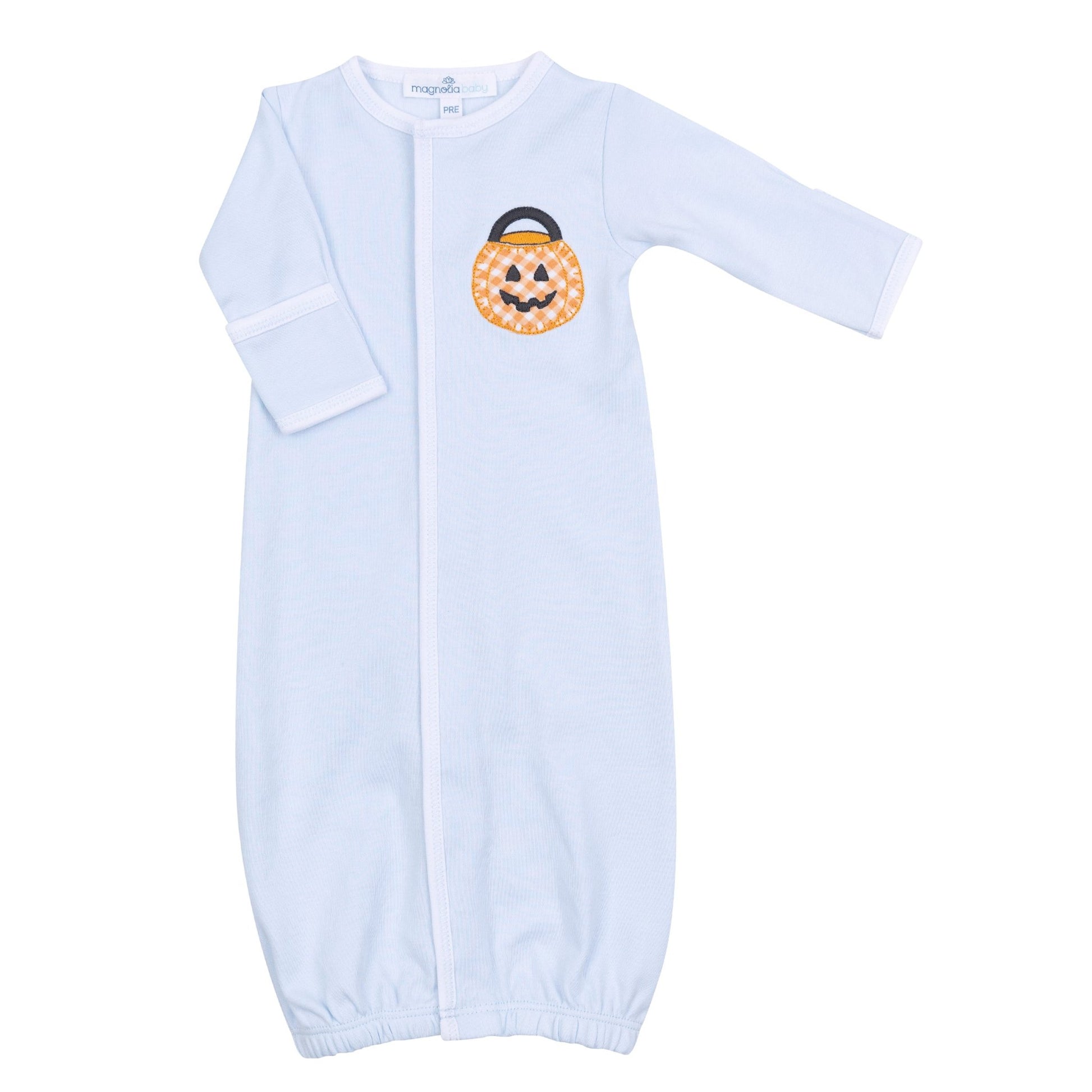 Trick or Treat Applique Converter - Blue - Magnolia BabyConverter Gown