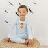 Trick or Treat Applique Long Pajamas - Blue - Magnolia BabyLong Pajamas