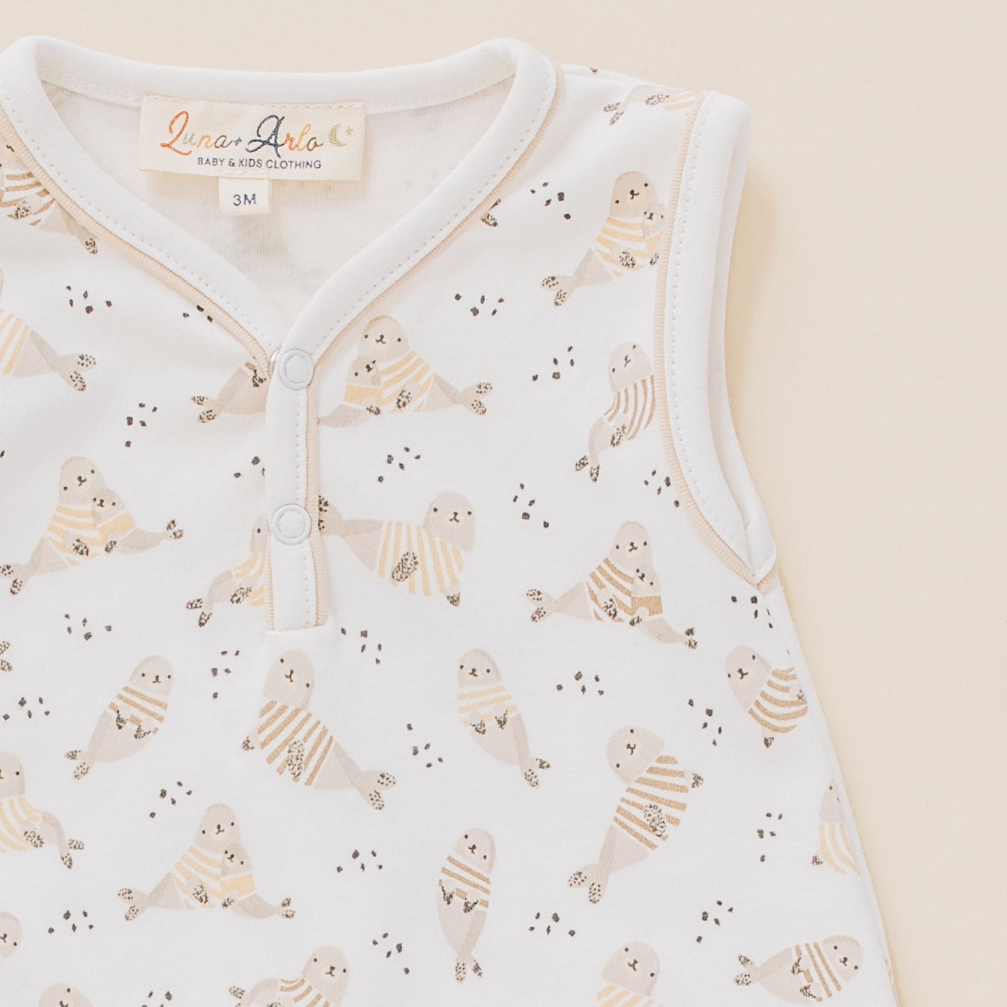 Walrus Cuddles Sleeveless Bubble by Luna & Arlo - Magnolia BabyBubble