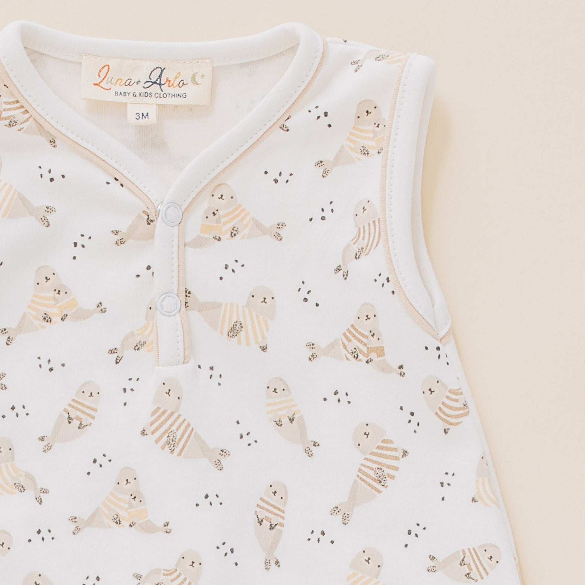 Walrus Cuddles Sleeveless Bubble by Luna & Arlo - Magnolia BabyBubble