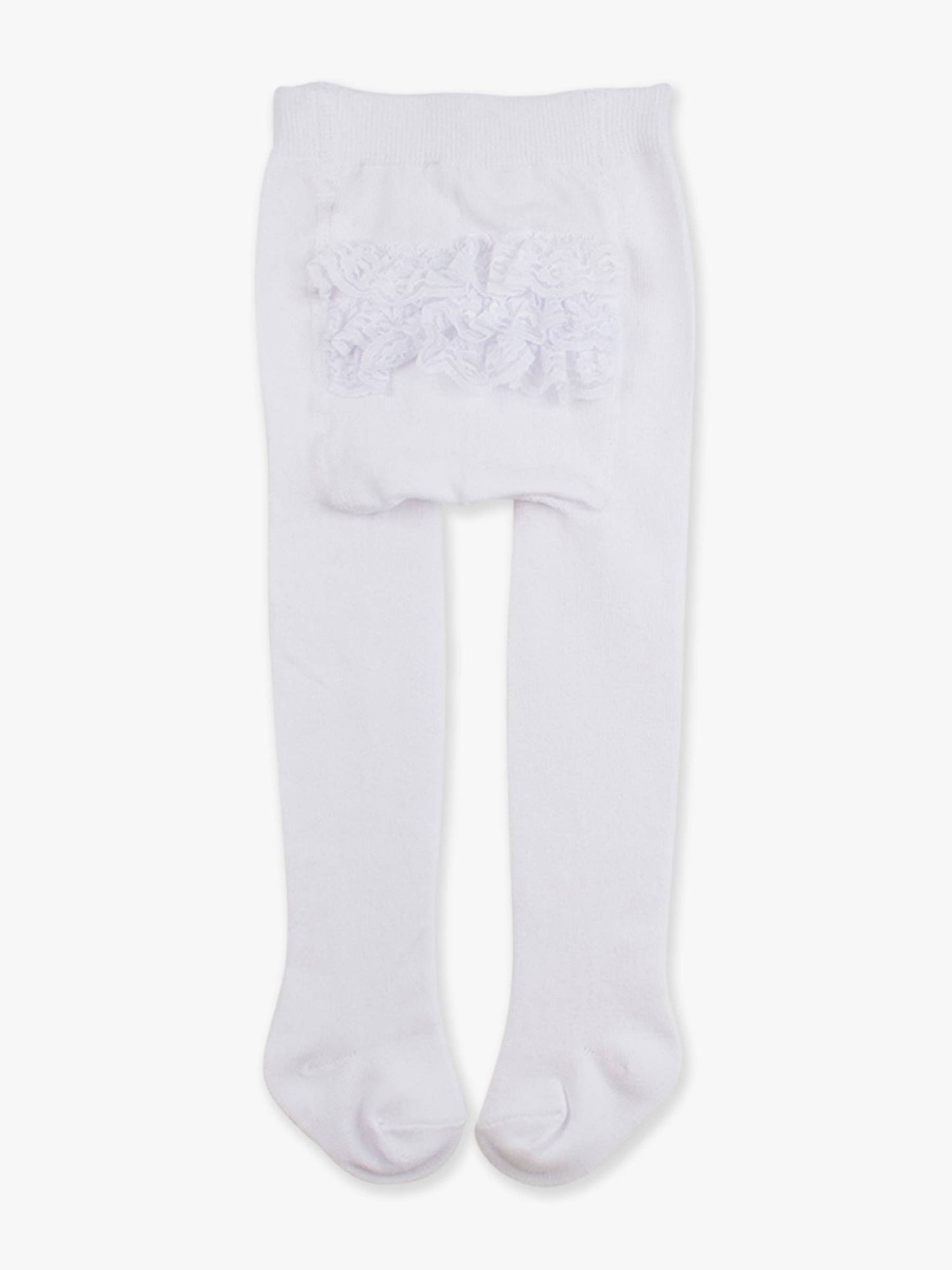 White Footed Ruffled Tights - Magnolia BabyTights