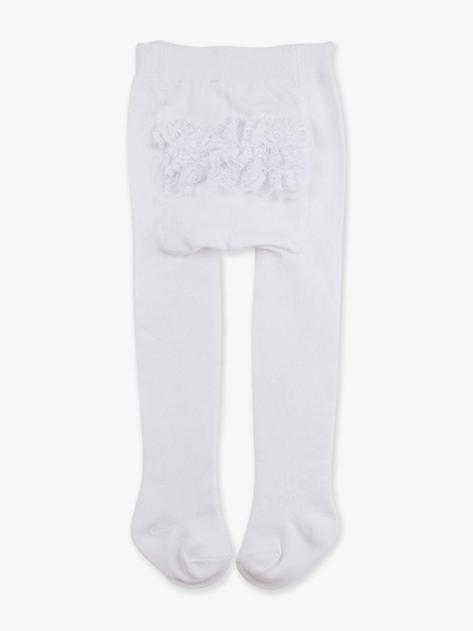 White Footed Ruffled Tights - Magnolia BabyTights