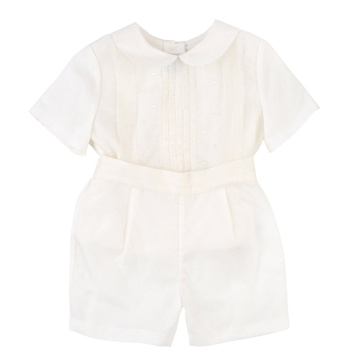 White Organza Boy Shorts Set - Magnolia BabyShort Set