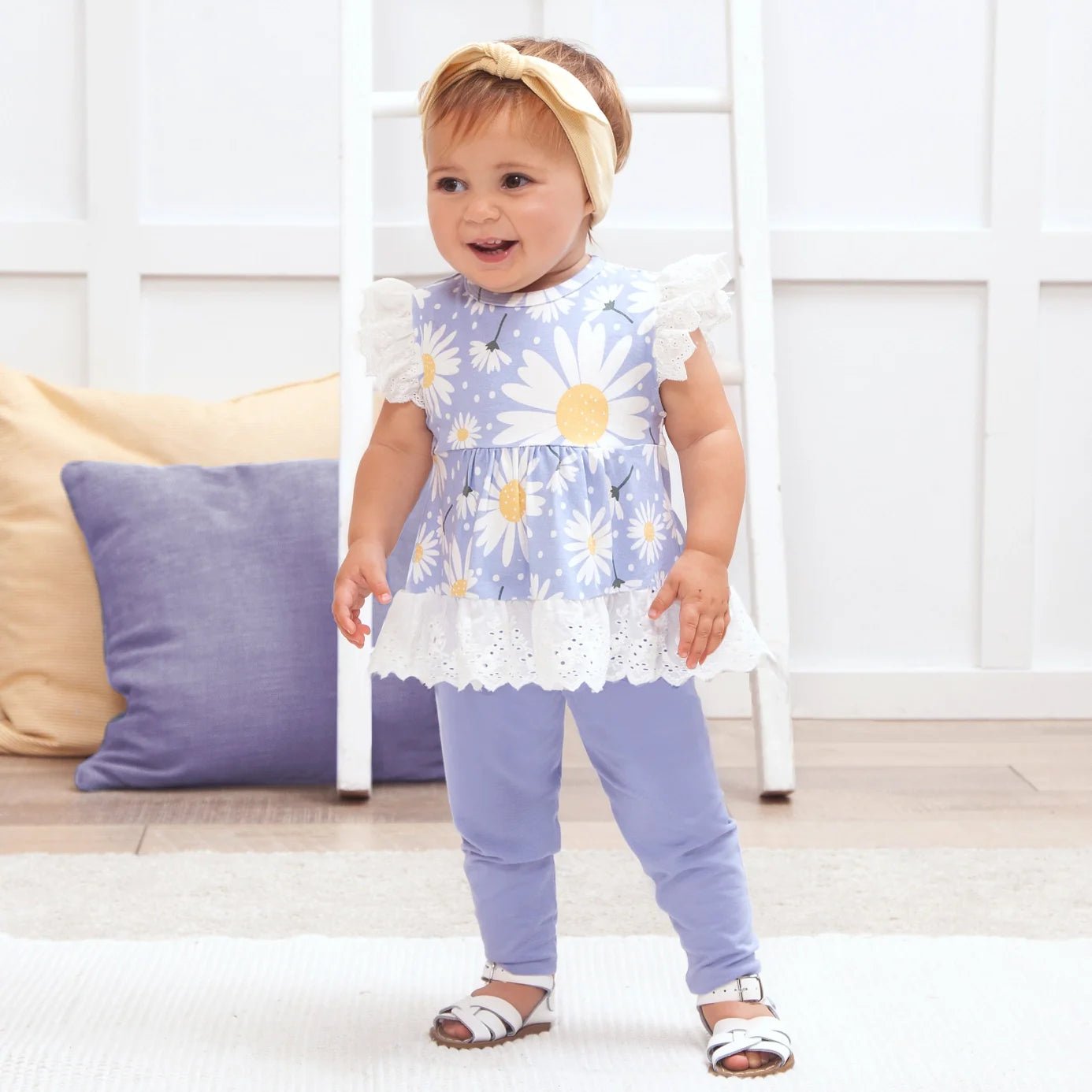 Wild Daisies Bamboo Top & Leggings - Magnolia BabyPant Set
