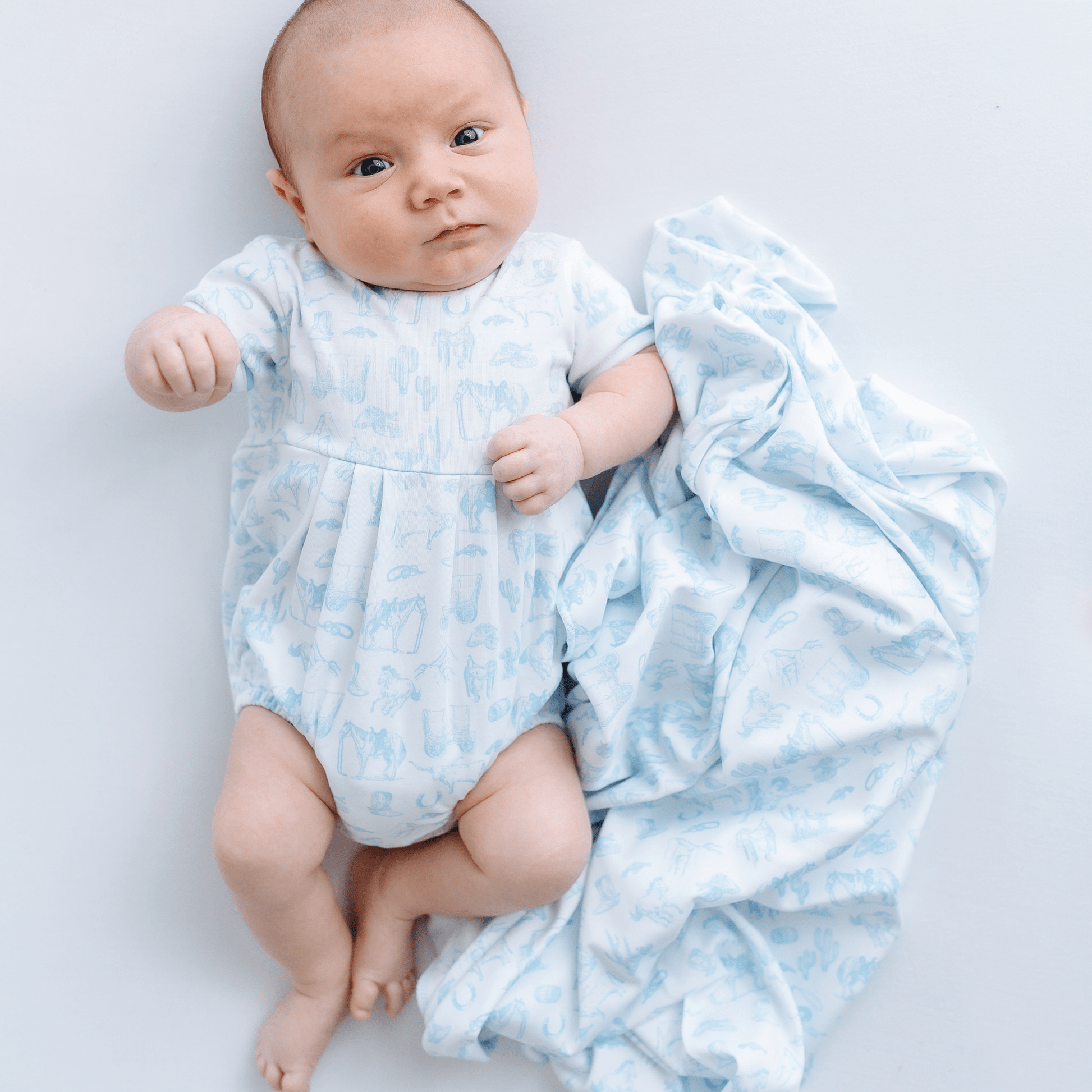 Wild West Toile Bubble - Light Blue - Magnolia BabyBubble