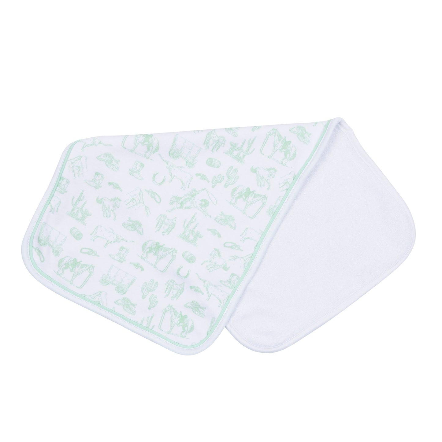 Wild West Toile Burp Cloth - Celery - Magnolia BabyBurp Cloth