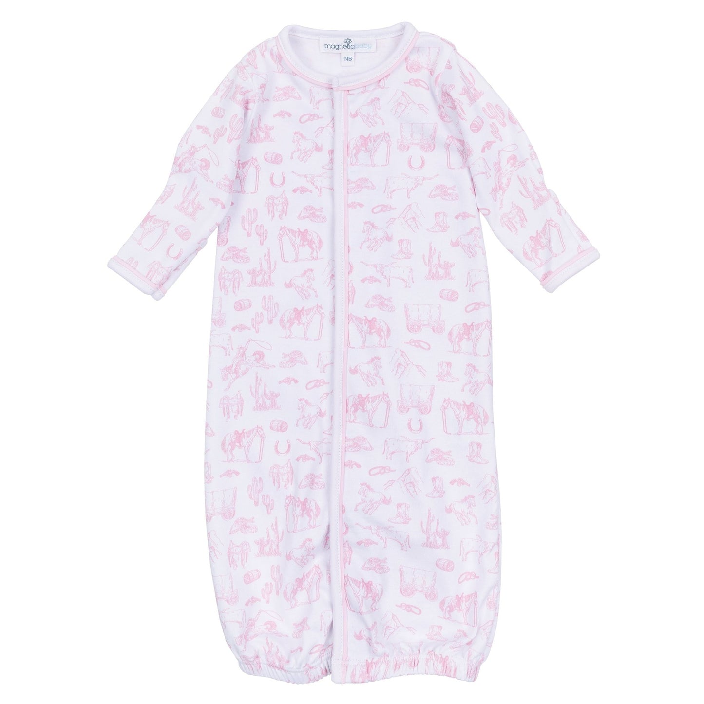 Wild West Toile Converter - Pink - Magnolia BabyConverter Gown