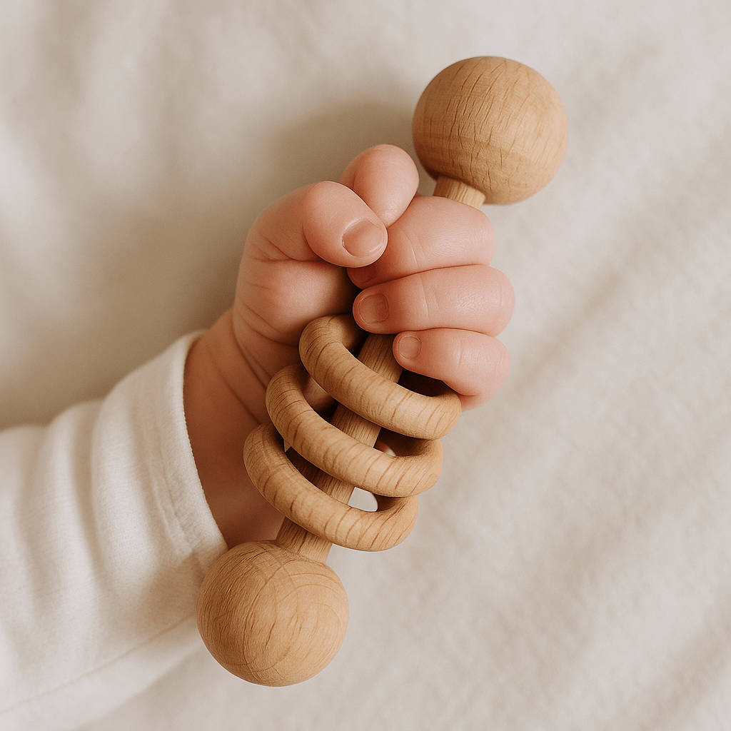gear rattle Wooden Ring Rattle