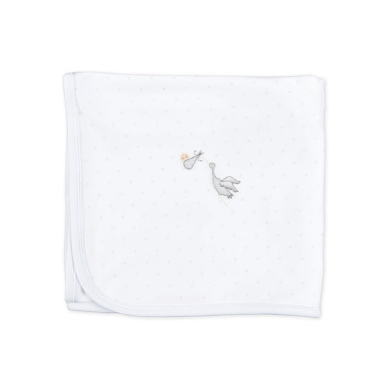 Worth the Wait Embroidered Receiving Blanket - Grey - Magnolia BabyReceiving Blanket