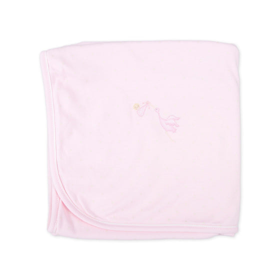 Worth the Wait Embroidered Receiving Blanket - Pink - Magnolia BabyReceiving Blanket