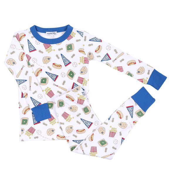 Hurray for Baseball Blue Toddler Long Pajamas