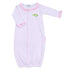 Alligator Friends Pink Embroidered Ruffle Converter - Magnolia BabyConverter Gown